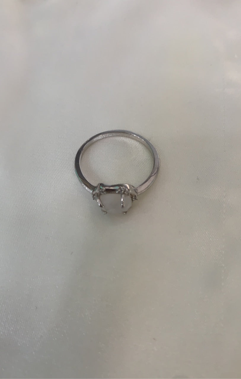 SH S925 silver moonstone ring Amethyst Ring