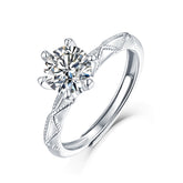 Adjustable Moissanite Vow of Love Rings R9251-6.5