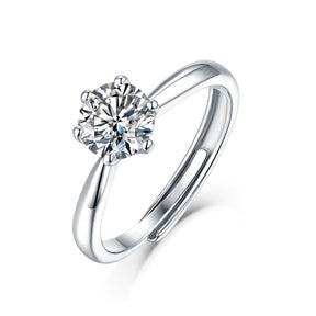 Adjustable Moissanite half of the country Rings R9094-6.5
