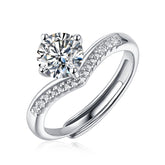 Adjustable Moissanite Princess Crown Rings R9210-6.5（BUY 1 GET 1 Present ）