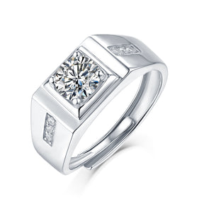 Adjustable Moissanite rich diamond ring for men R10679-6.5（BUY 1 GET 1 Present ）