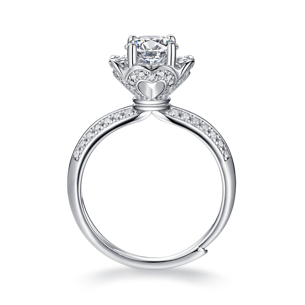 Adjustable Moissanite Holding a bouquet Rings R10769-6.5