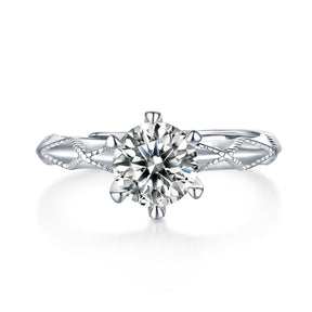 Adjustable Moissanite Vow of Love Rings R9251-6.5