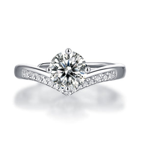 Adjustable Moissanite Princess Crown Rings R9210-6.5（BUY 1 GET 1 Present ）