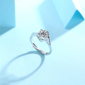 Adjustable Moissanite Angel Kiss Rings R9014-6.5（BUY 1 GET 1 Present ）