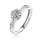 Adjustable Moissanite charm Rings R9332-6.5（BUY 1 GET 1 Present ）