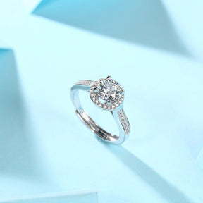 Adjustable Moissanite Luxury Round bag Rings R4494-6.5（BUY 1 GET 1 Present ）