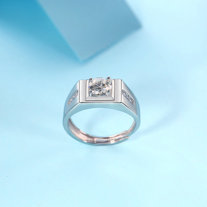 Adjustable Moissanite rich diamond ring for men R10679-6.5（BUY 1 GET 1 Present ）