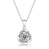 Adjustable Moissanite  Clover Necklace Necklaces P10672-6.5