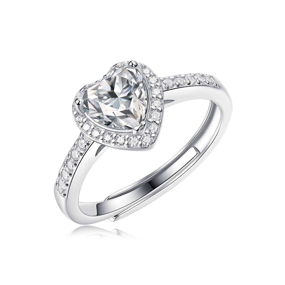 Adjustable Moissanite original intention Rings R11458-6.5（BUY 1 GET 1 Present ）