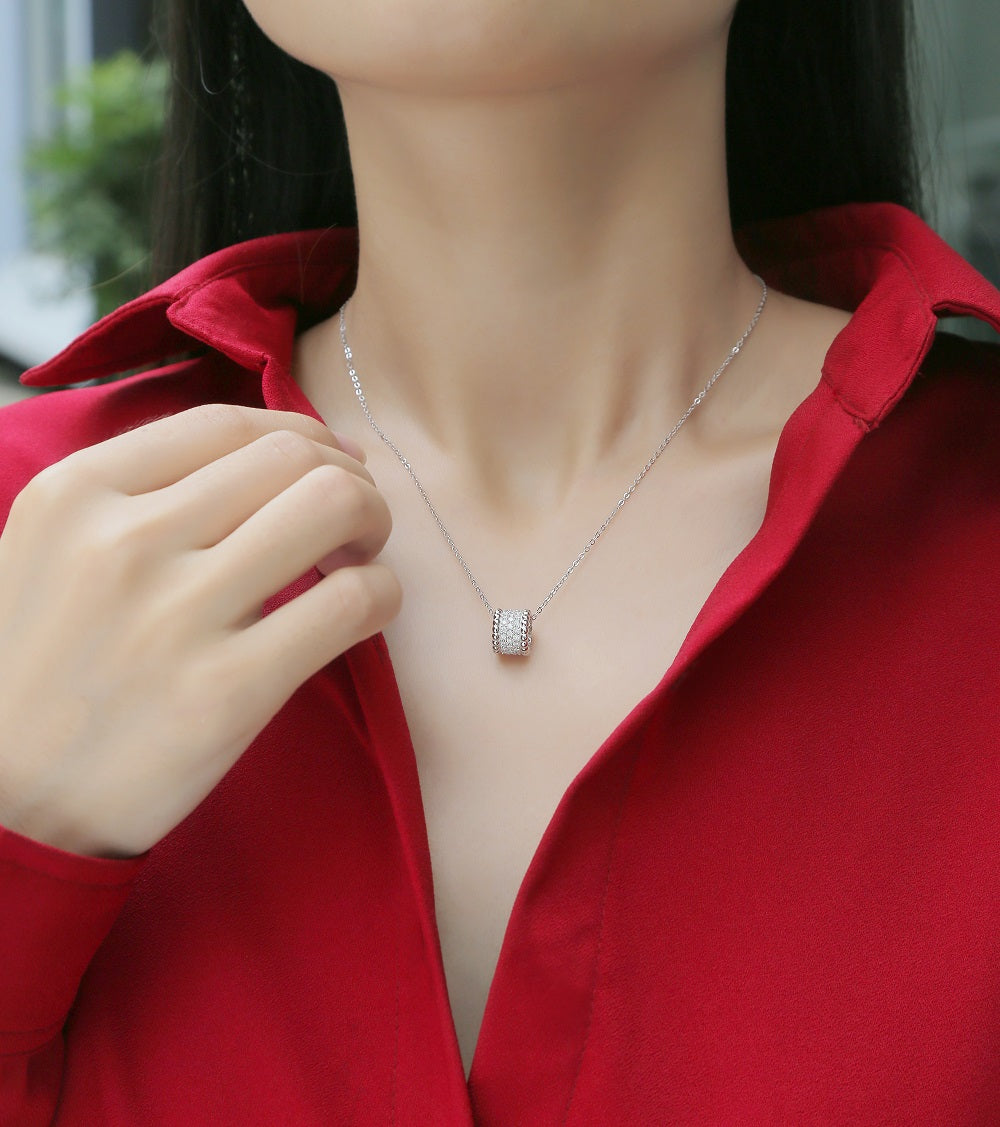 Adjustable Moissanite and listen to the rain Necklaces P11743