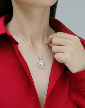 Adjustable Moissanite Floating life like a dream Necklaces P11515-11.0