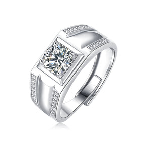 Adjustable Moissanite handsome Rings R11507-6.5（BUY 1 GET 1 Present ）