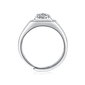 Adjustable Moissanite handsome Rings R11507-6.5（BUY 1 GET 1 Present ）