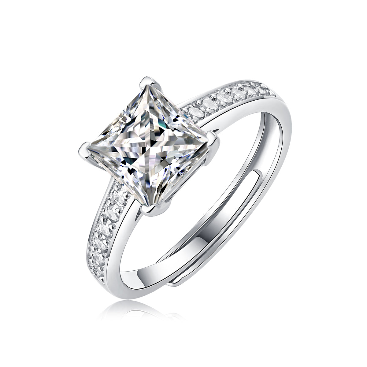 Adjustable Moissanite favor Rings R11530-6.5