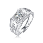 Adjustable Moissanite Gentleman Rings R11555-6.5（BUY 1 GET 1 Present ）