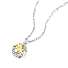 Adjustable Moissanite luxury inlaid round cake necklace P9373-6.5