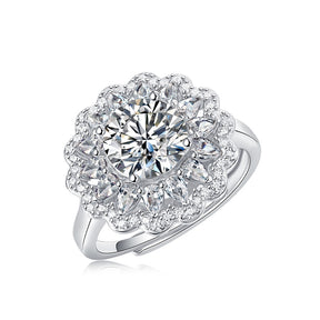 Adjustable Moissanite  Blossom like a brocade Rings R11515-8.0