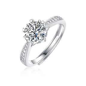 Adjustable Moissanite sweet and greasy Rings R11528-6.5（BUY 1 GET 1 Present ）