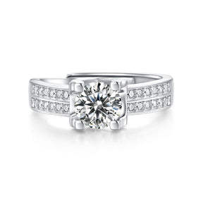 Adjustable Moissanite fireworks Rings R11553-6.5