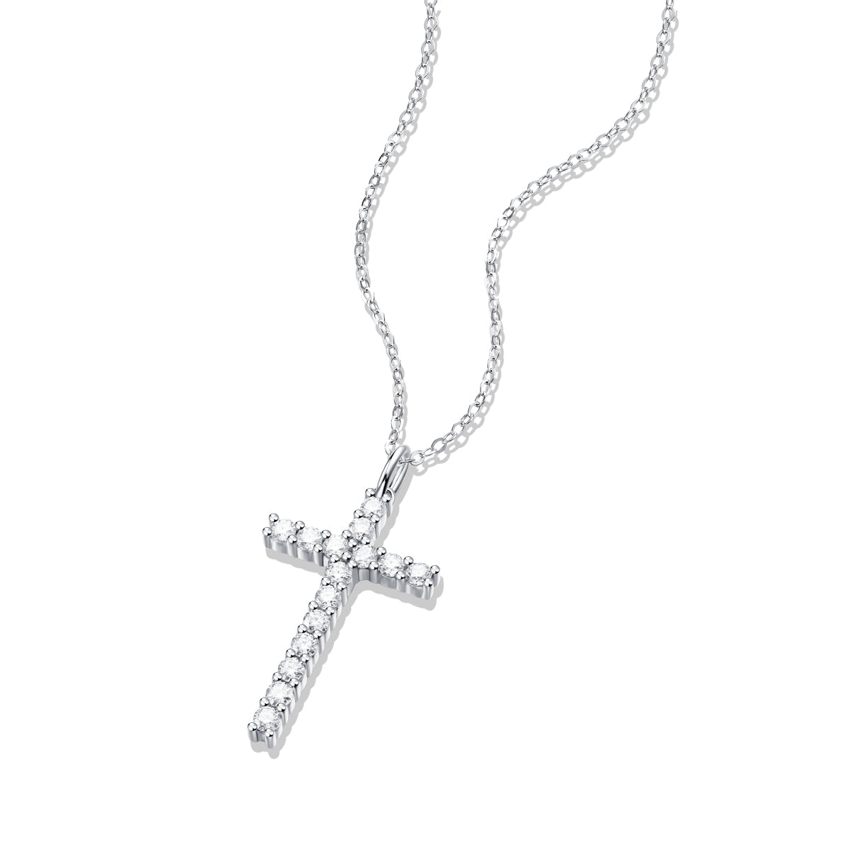 Adjustable Moissanite Faith Necklaces P11546