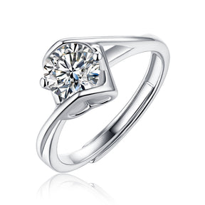 Adjustable Moissanite Angel Kiss Rings R9014-6.5（BUY 1 GET 1 Present ）