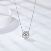 【02LIVE # link 54- BUY 1 GET 1 free ring】PM5005 Silver Moissanite Diamond Hairui Pendant Necklaces