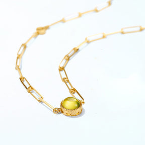 Amber Chain Link Necklace