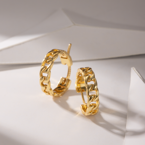 Curb Chain Hoops
