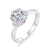 【02LIVE # link 30 - BUY 1 GET 1 free ring】S925 Silver I Do Ring Silver Moissanite Diamond True Love Coronation Rings 1 Carat RM1008
