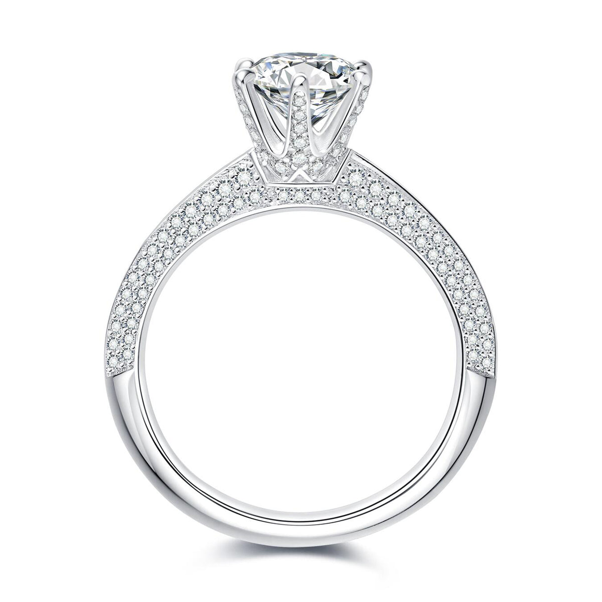 【02LIVE # link 38 - BUY 1 GET 1 free ring】S925 Silver Moissanite Diamond Banbi Jiangshan Rings 1/2/3/5Carat RM1035