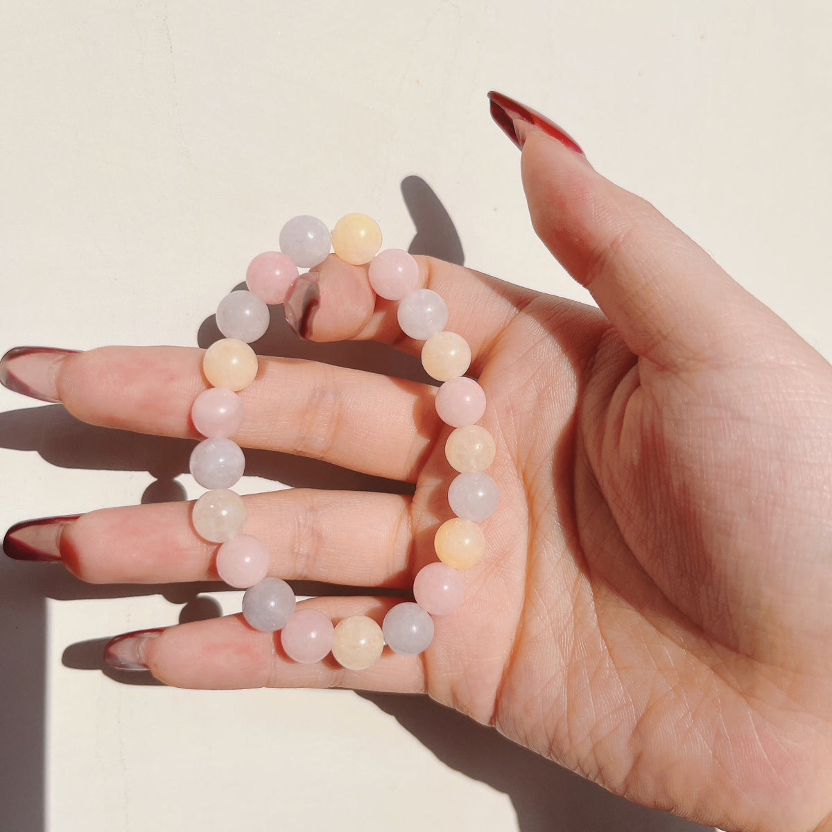 Mixed Morganite Crystal Bracelet