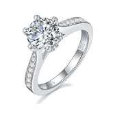 【02LIVE # link 10 - BUY 1 GET 1 free ring】 S925 Silver Moissanite Diamond A change of fortune Rings 1/5Carat  RM1041