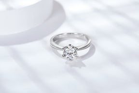 S925 Silver Moissanite Stone Ring