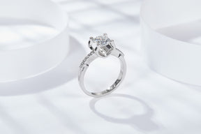 Bull Head S925 Silver Moissanite Diamond Ring