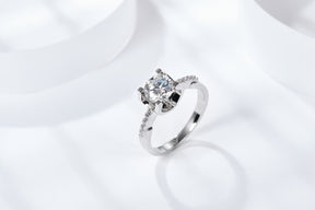 Bull Head S925 Silver Moissanite Diamond Ring