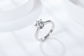 S925 Silver Moissanite Stone Ring