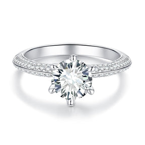 【02LIVE # link 38 - BUY 1 GET 1 free ring】S925 Silver Moissanite Diamond Banbi Jiangshan Rings 1/2/3/5Carat RM1035