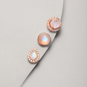 Moonstone Dewdrop Studs
