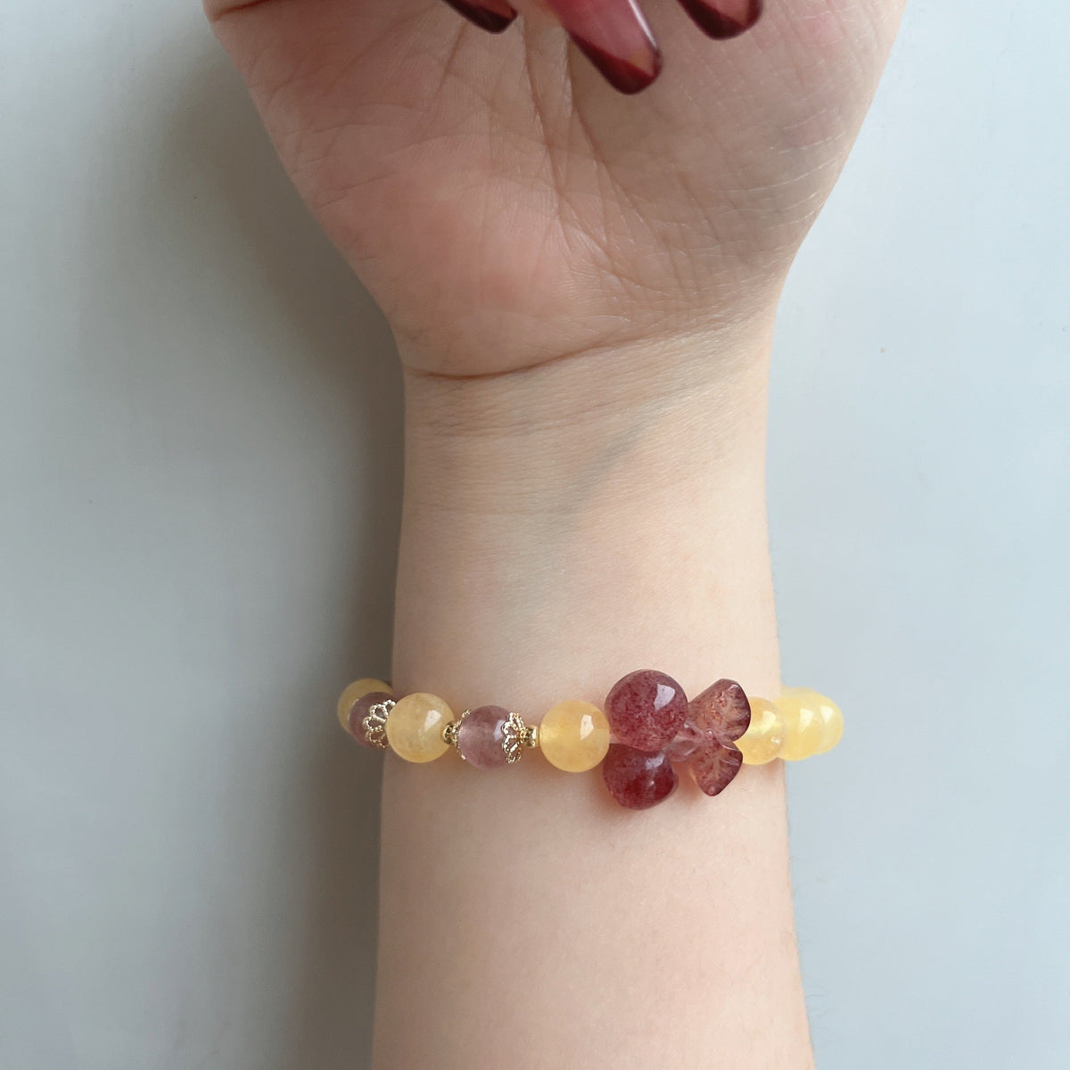 Strawberry Cherry Crystal Bracelet