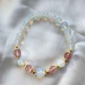 Snow Strawberry Crystal Bracelet
