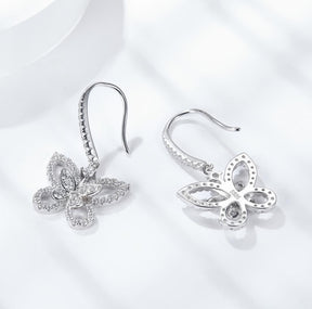 SH S925 Silver Moissanite Butterfly  Earrings