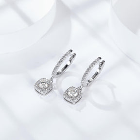 SH S925 Silver Moissanite Diamond Drop Earrings