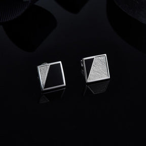 Silvery Puzzle Studs