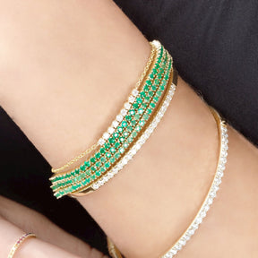 Green Tennis Bracelet