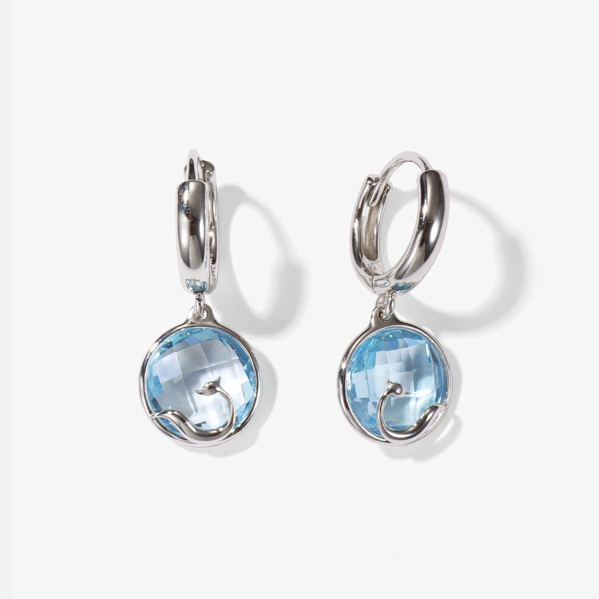 Blue Topaz Vive Hoops