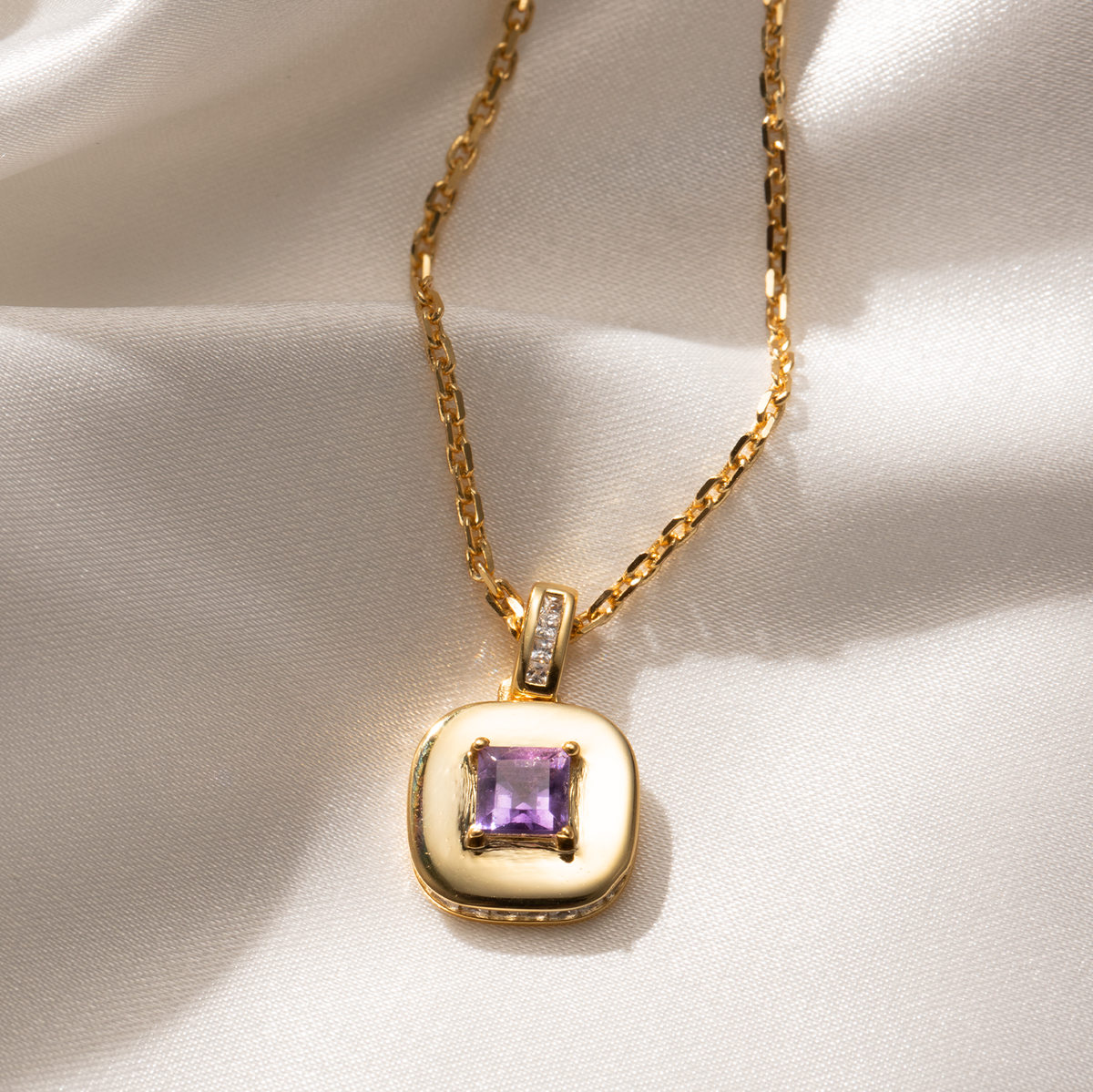 Amethyst Tablet Pendant