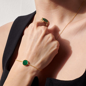 Malachite Window Bracelet