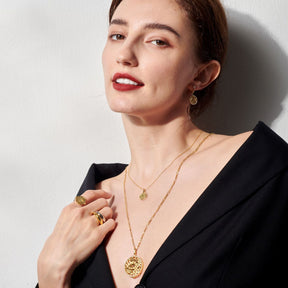 White Topaz Locket Necklace