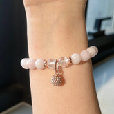 Pastel Rose Ball Crystal Bracelet